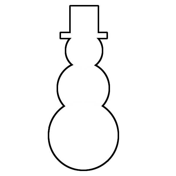 Snowman Top Hat Template