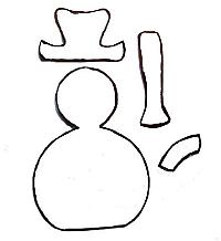 Snowman Top Hat Template