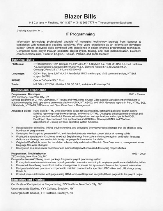 Software Engineer Resume Examples