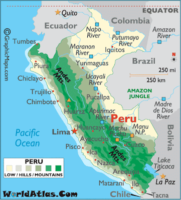 South America Amazon River Map