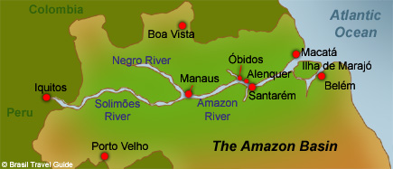 South America Amazon River Map