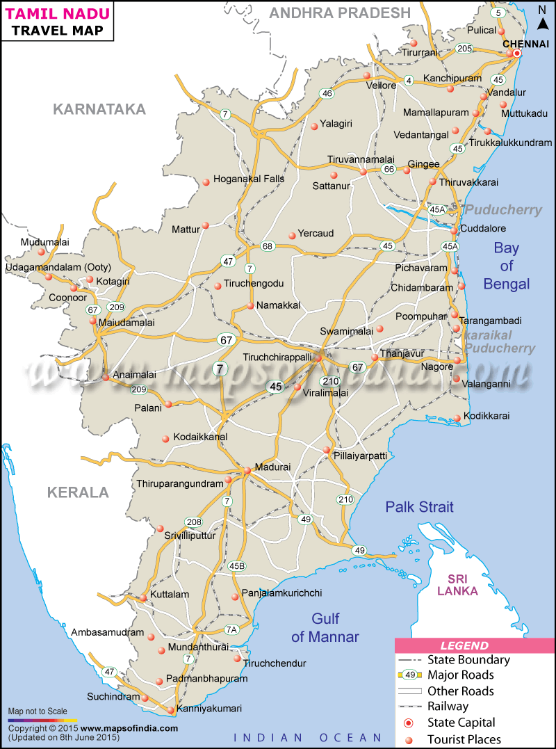 South India Map With Cities