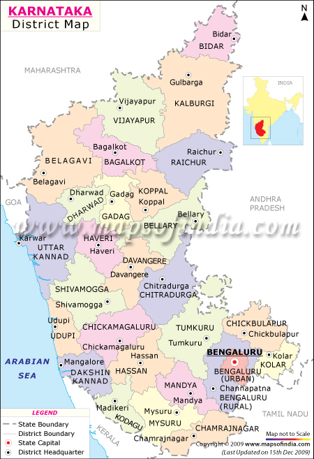 South India Map With Cities