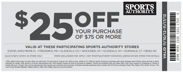 Sports Authority Coupon 25 Off Printable 2013