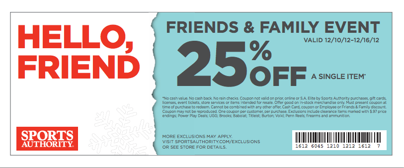 Sports Authority Coupon April 2013