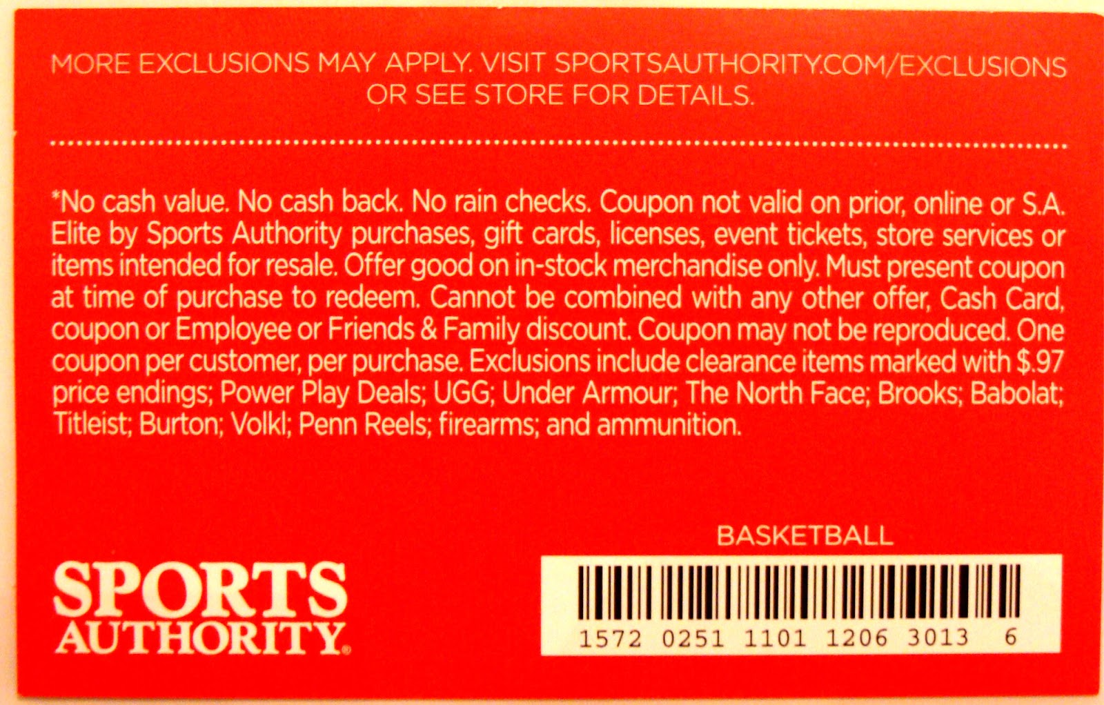 Sports Authority Coupon Printable July 2013