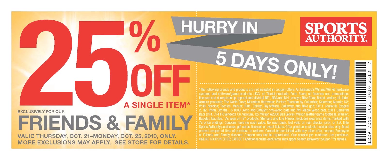 Sports Authority Coupon Printable June 2013