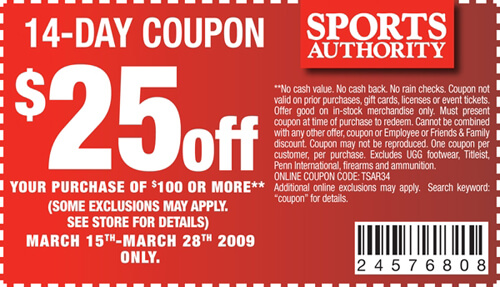 Sports Authority Coupon Printable June 2013