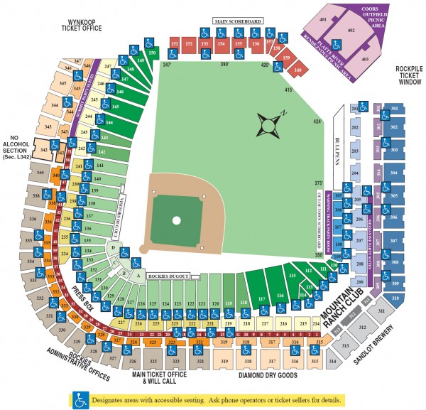 Sports Authority Field Seating Map