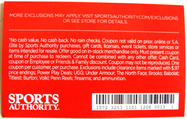 Sports Authority Printable Coupon 2013 August