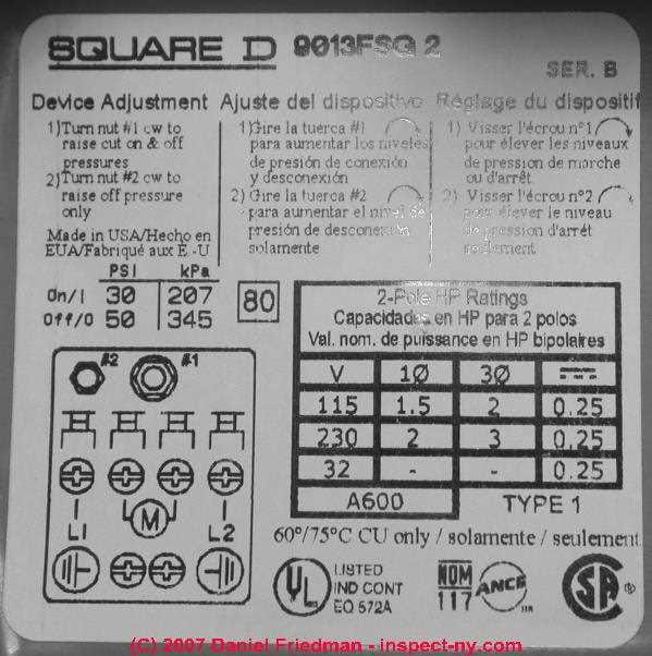 Square D Well Pump Pressure Switch Wiring Diagram