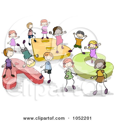 Stick Figure Children Clip Art Free