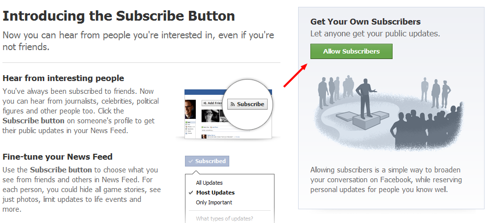 Subscribe Button On Facebook