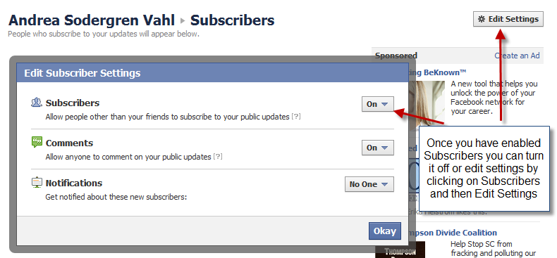 Subscribe Button On Facebook