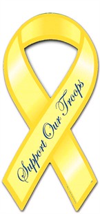 Support Our Troops Ribbon Car Magnet