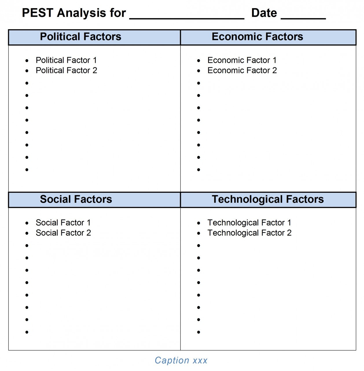 Swot Analysis Diagram Template