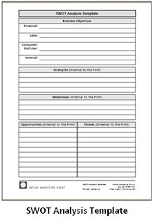 Swot Analysis Template Word 2010