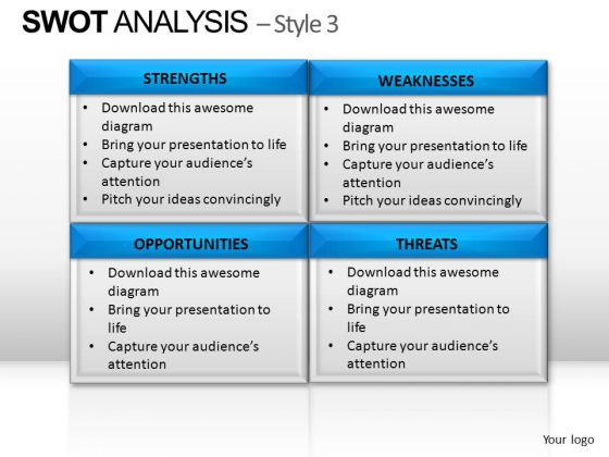 Swot Matrix Template Powerpoint