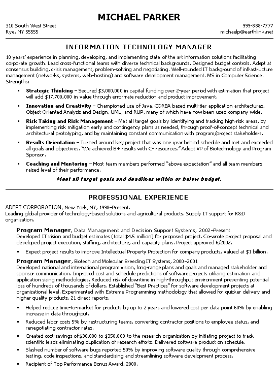 Technical Skills Resume Examples