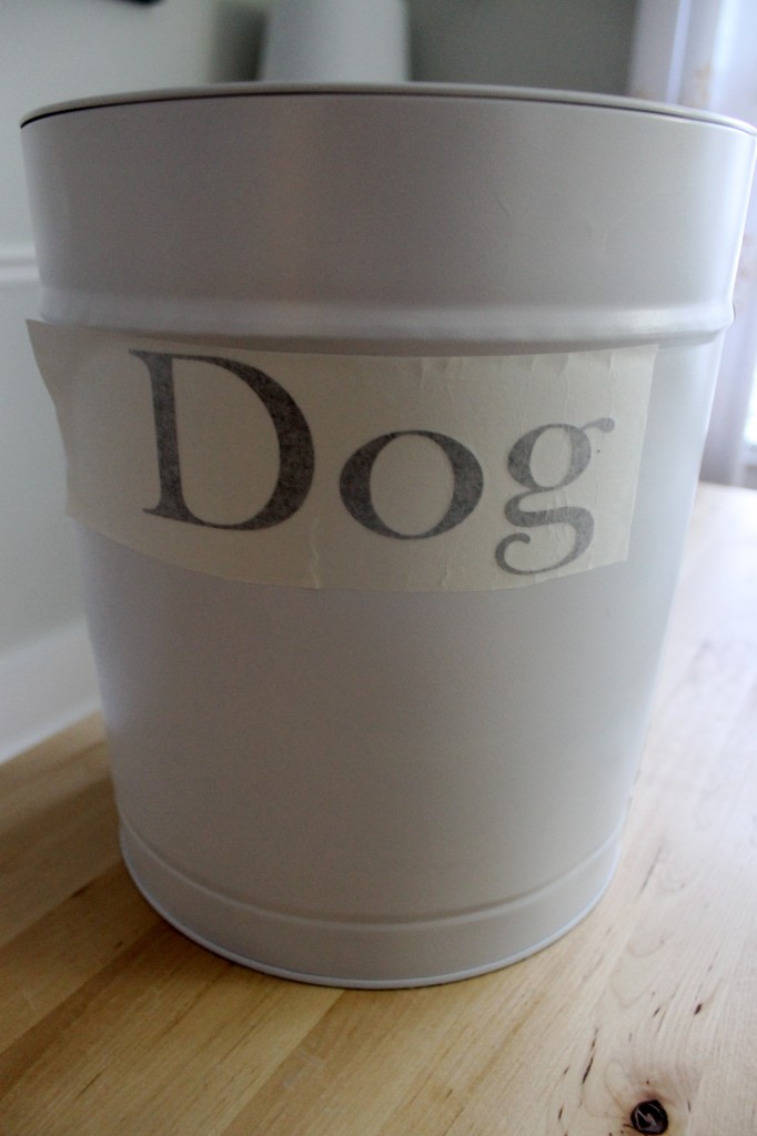 Tin Dog Food Storage Containers