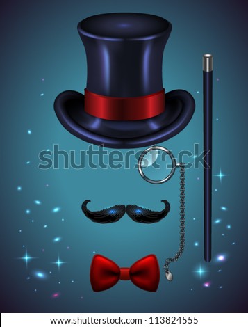 Top Hat Monocle Mustache