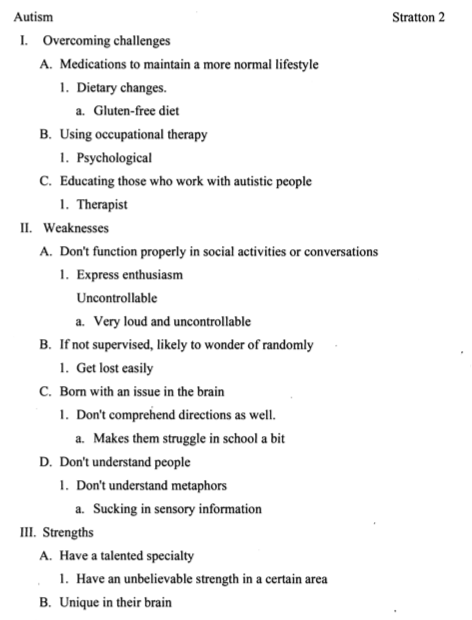 Topic Outline Examples For Research Paper