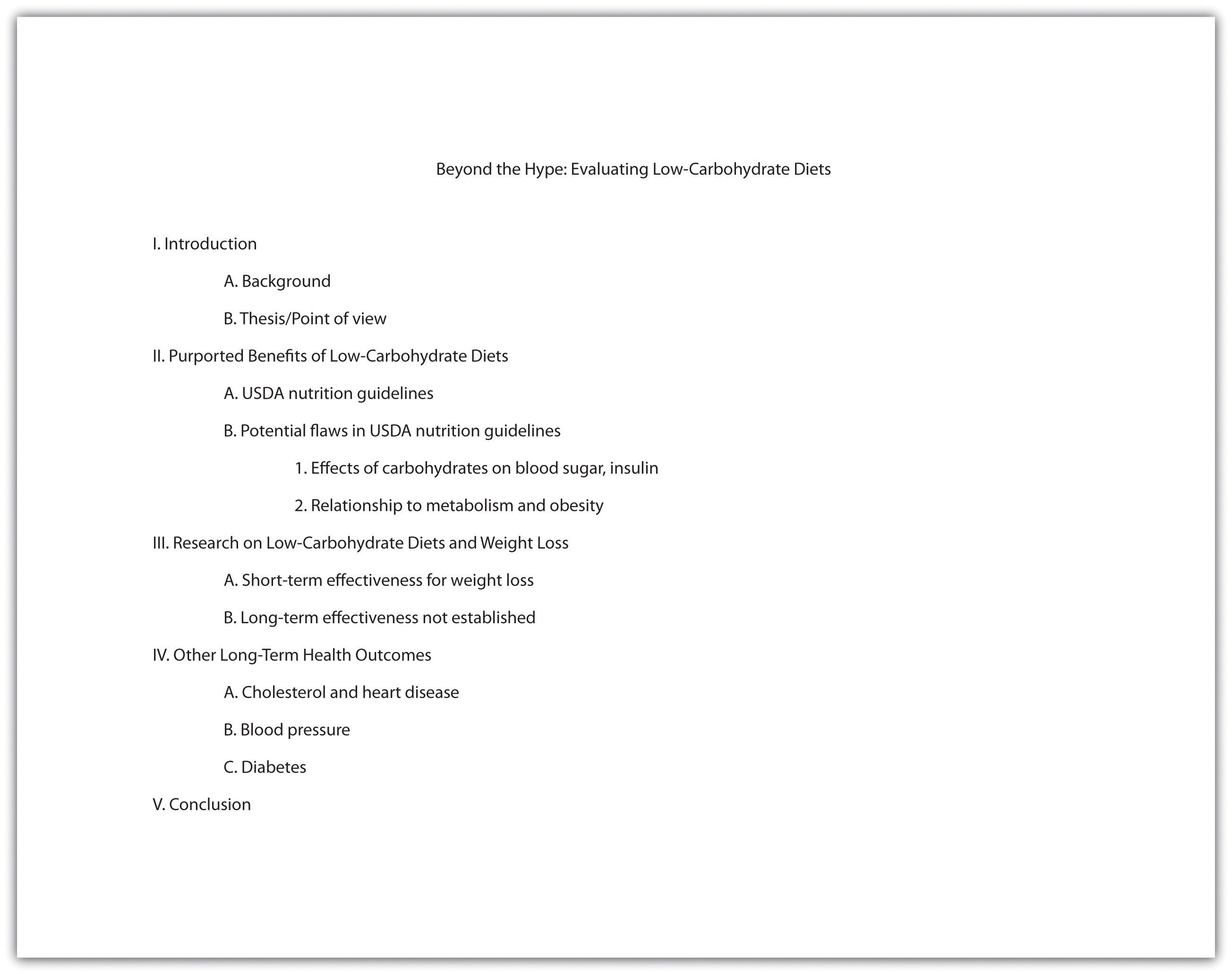 Topic Outline Examples For Research Paper