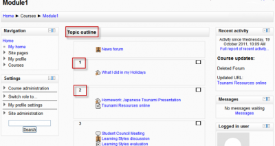 Topic Outline Format