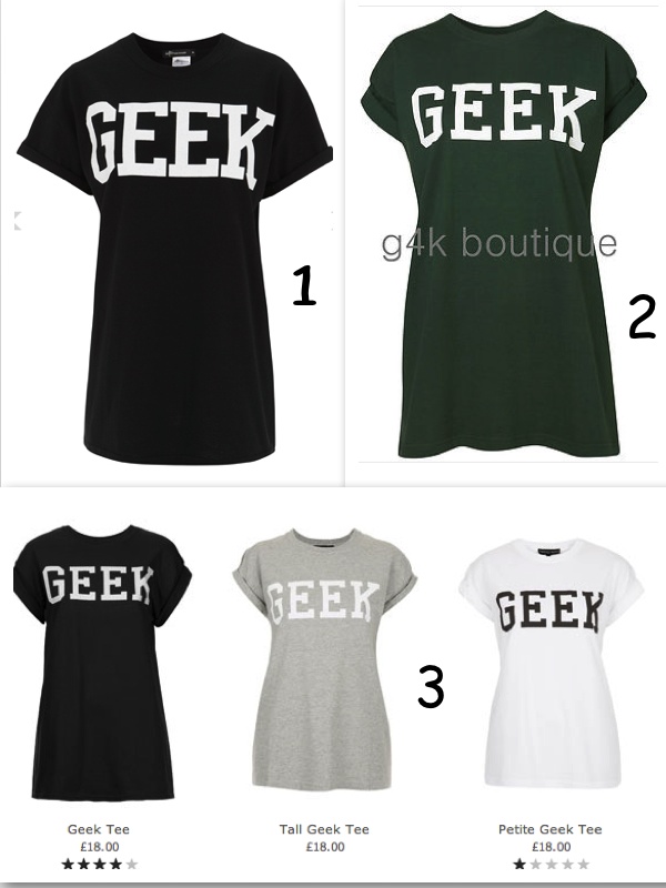 Topshop Geek Tee Ebay