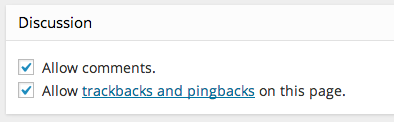 Trackback Wordpress Disable