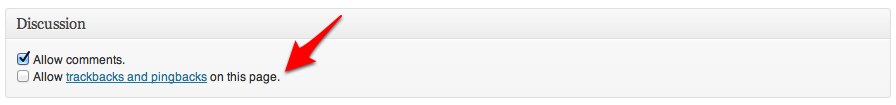 Trackback Wordpress Disable