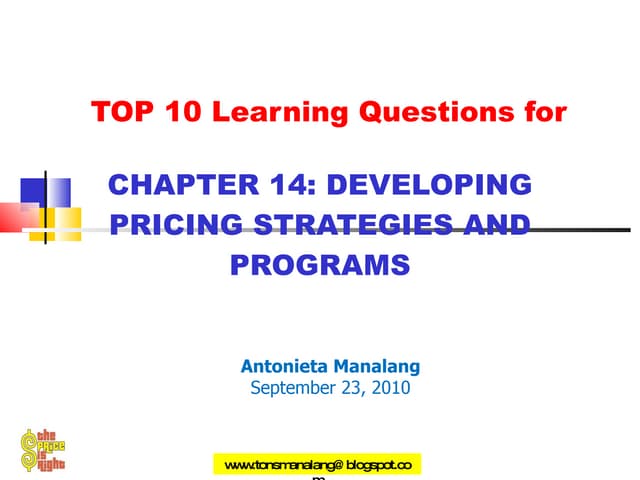 Types Of Pricing Strategies Pdf