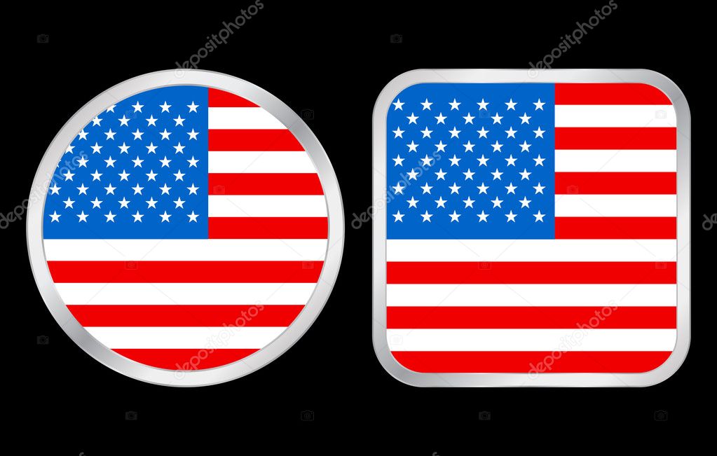 Us Flag Icon Vector