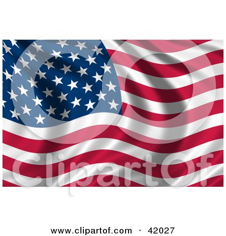 Us Flag Waving Clipart