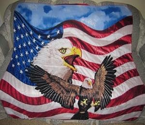 Us Flag Waving With Eagle