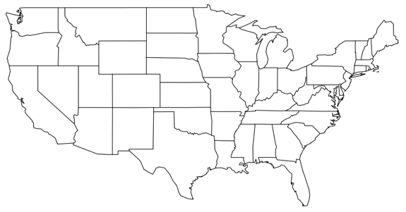 Us Map Of States Blank