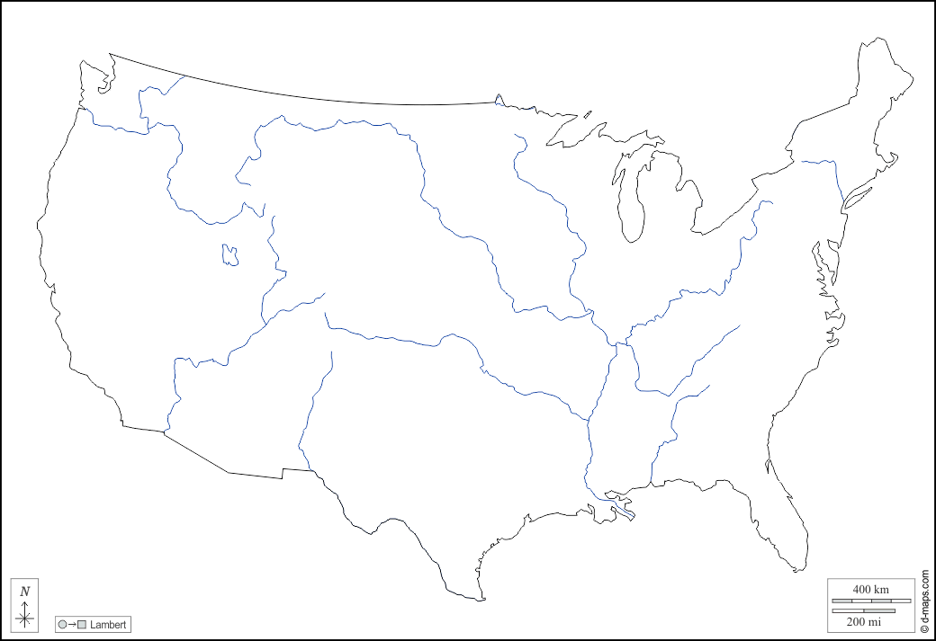 Us Map Of States Blank