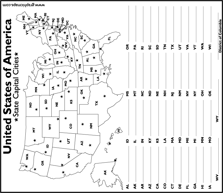 Us Map Of States Blank