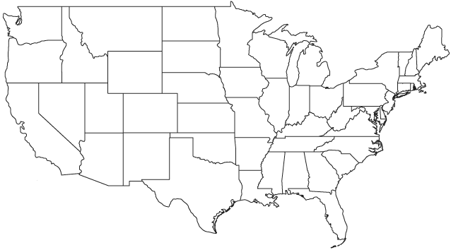 Us Map Of States Blank