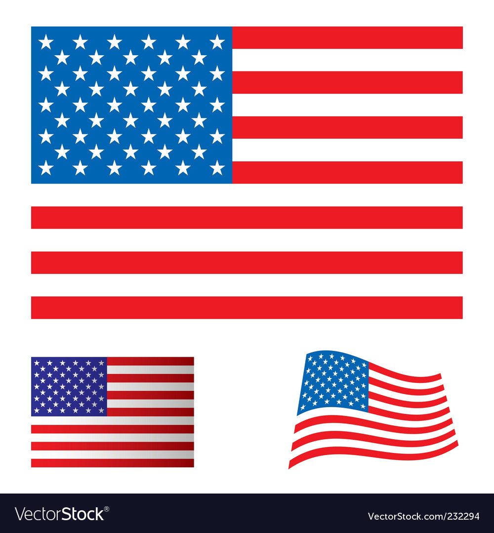 Usa Flag Vector Art