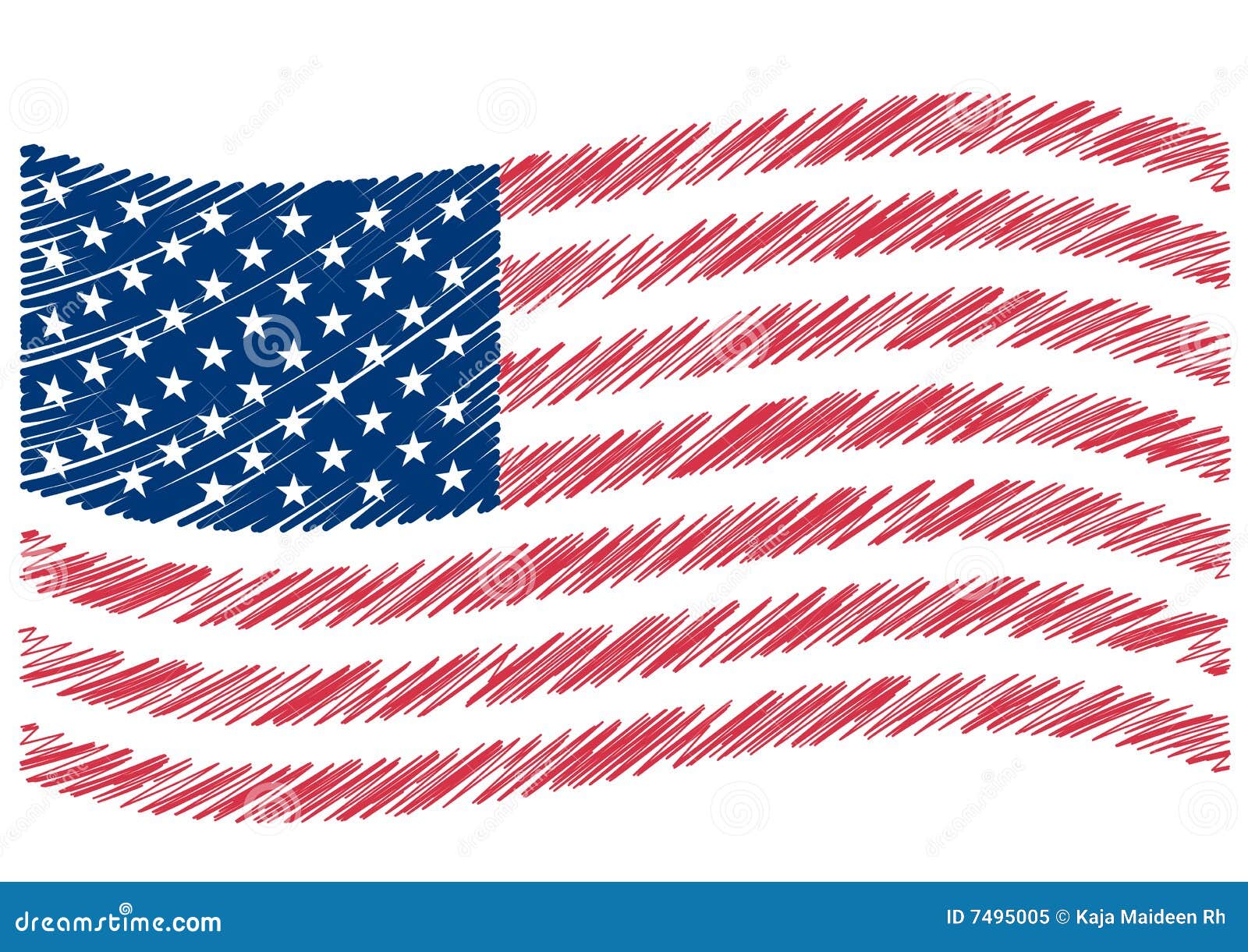 Usa Flag Vector Art