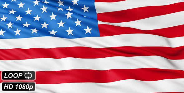 Usa Flag Waving Animation