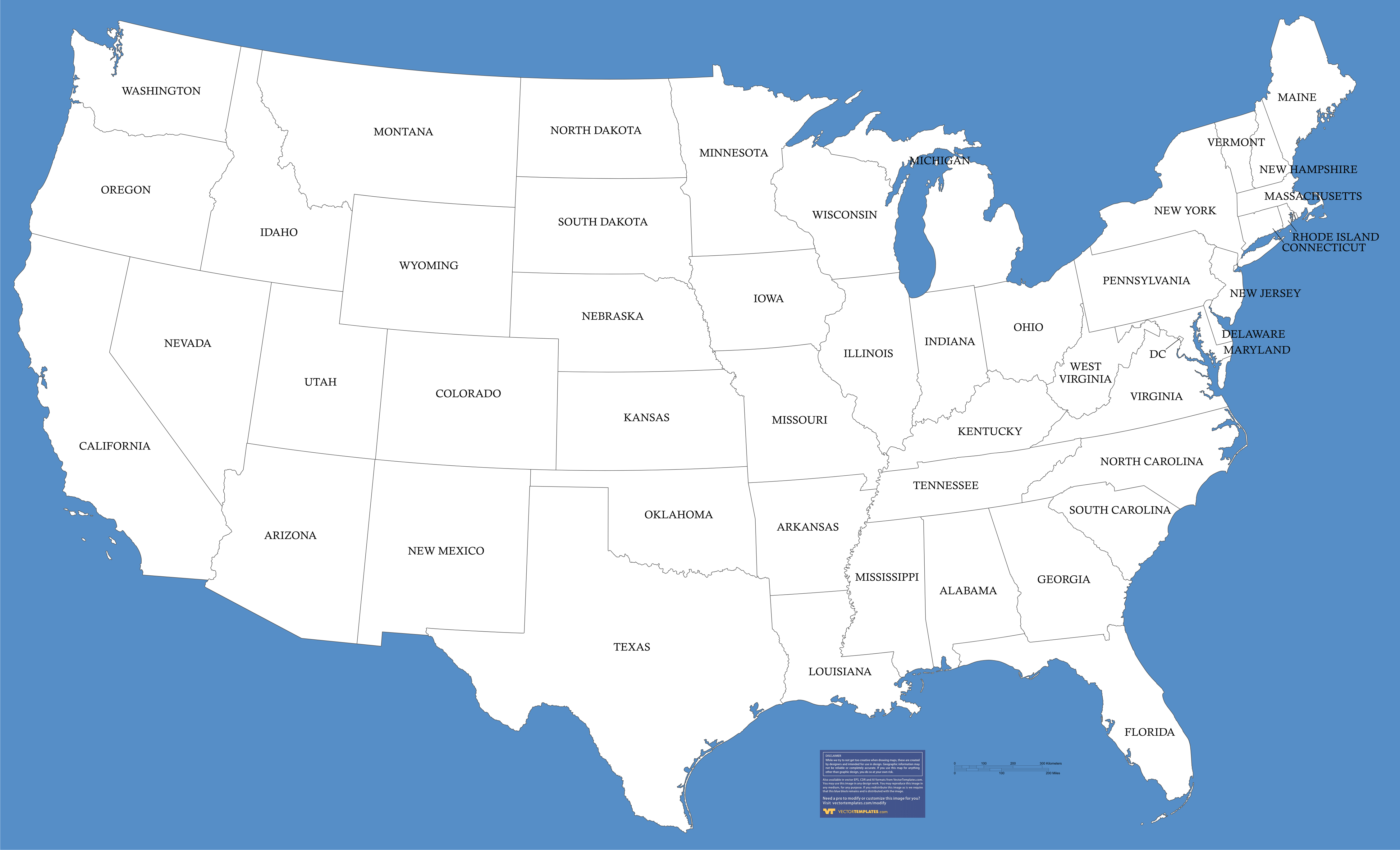 Usa Map Outline