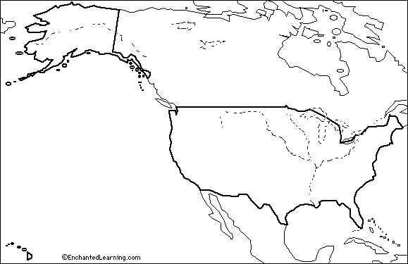 Usa Map Outline Color