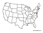 Usa Map Outline Color