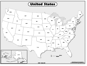 Usa Map Outline Color