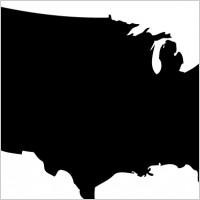 Usa Map Outline Vector