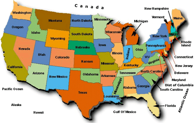 Usa Map With Capitals