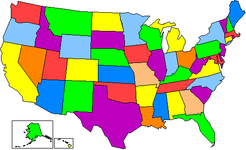 Usa Map With States And Capitals