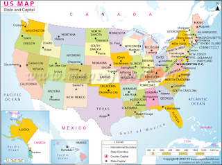 Usa Map With States And Capitals